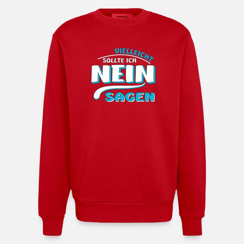 REFUSER - Sweat bio épais oversize fabriqué en UE - rouge