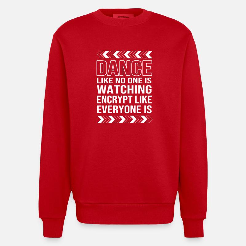 Cybersecurity Cyber Programmer Hacker - Heavyweight Oversized Organic Crew Neck Made in EU - red