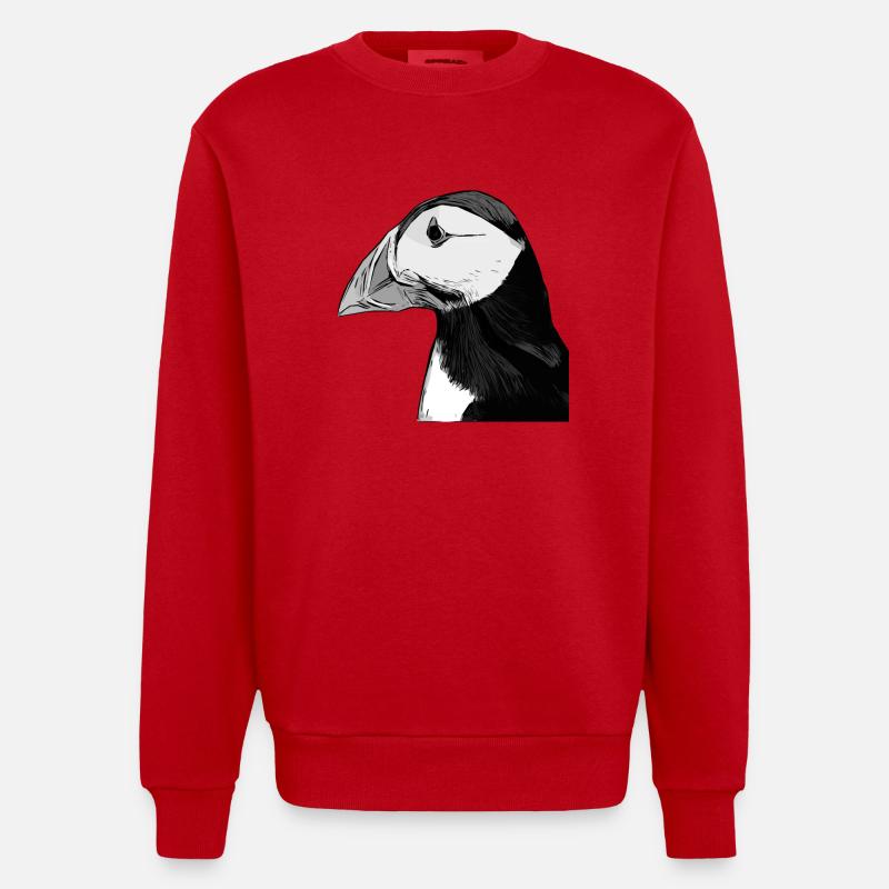 Papageientaucher - Macareux - Sweat bio épais oversize fabriqué en UE - rouge