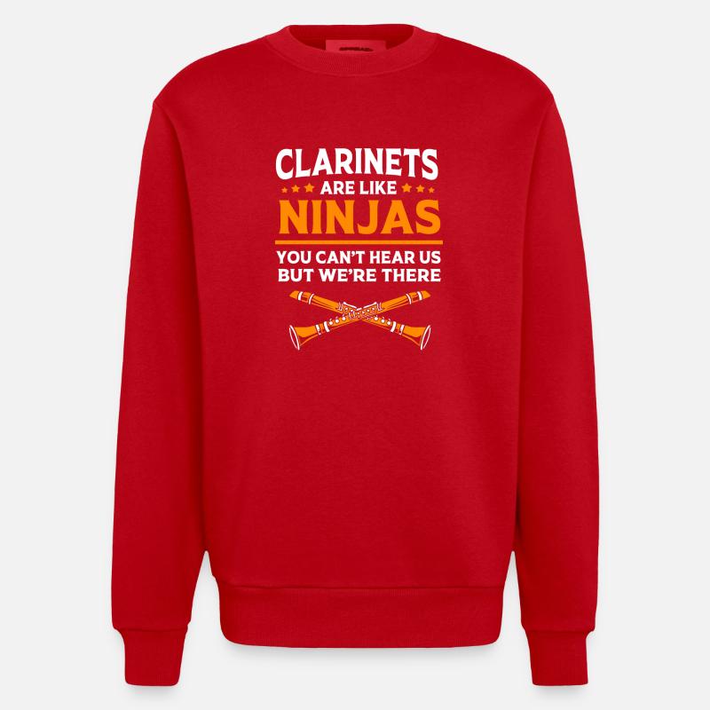 Klarinette - Heavyweight Oversized Organic Crew Neck Made in EU - Rot