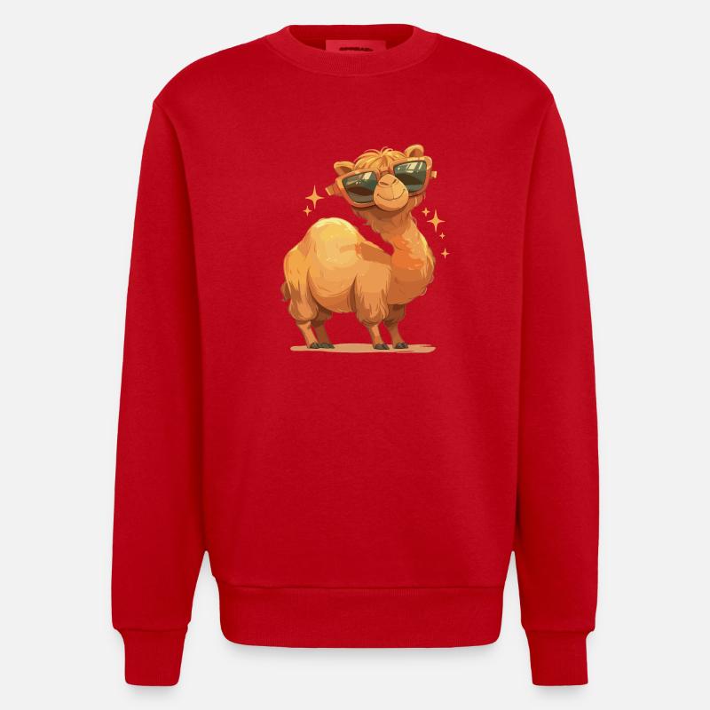 Chameau Kamele Kamel - Sweat bio épais oversize fabriqué en UE - rouge