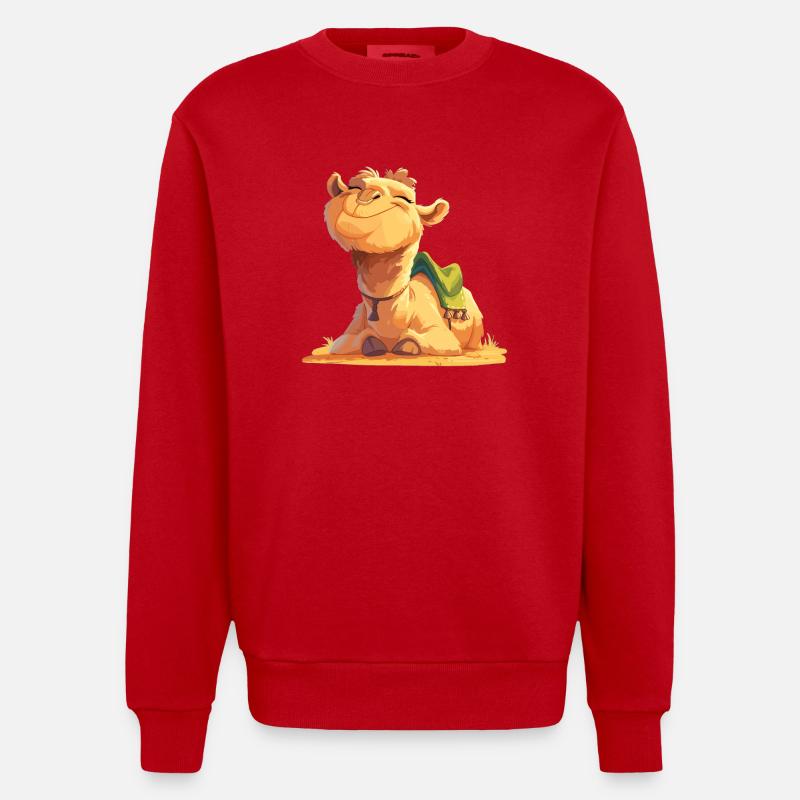 Chameau Kamele Kamel - Sweat bio épais oversize fabriqué en UE - rouge