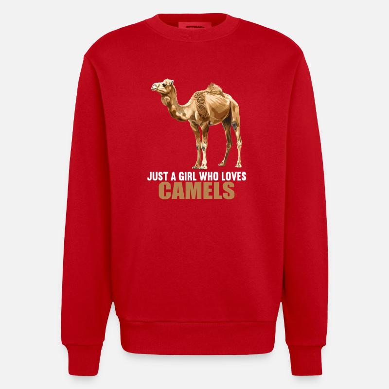 Chameau Kamele Kamel - Sweat bio épais oversize fabriqué en UE - rouge