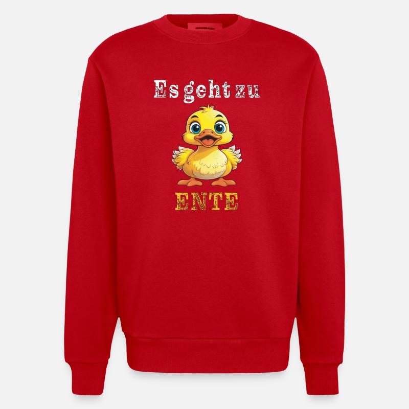 It's going to duck - Heavyweight Oversized Organic Crew Neck Made in EU - red