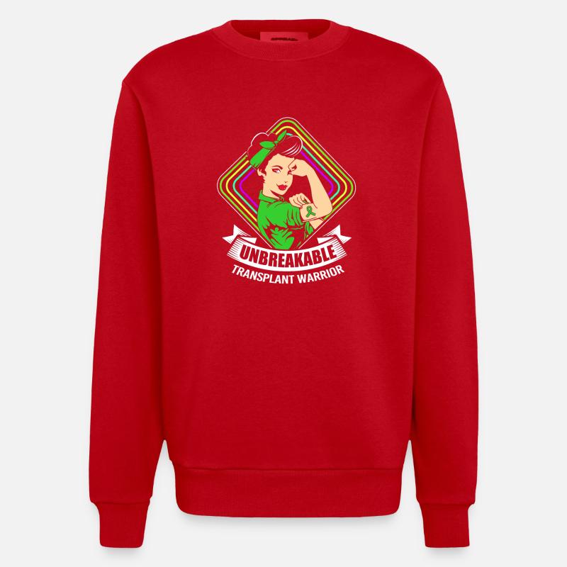 Lebererkrankung - Heavyweight Oversized Organic Crew Neck Made in EU - Rot