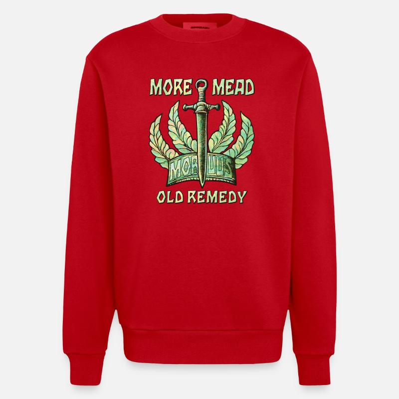 ÉPÉE RENAISSANCE PLUS D’HYDROMEL - Sweat bio épais oversize fabriqué en UE - rouge