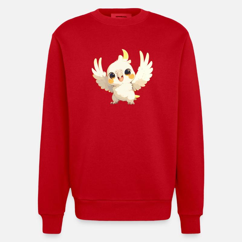 Cacatoès Cacatoès Cacatoès - Sweat bio épais oversize fabriqué en UE - rouge