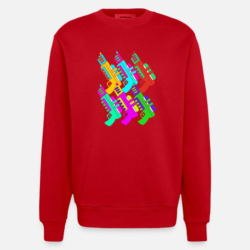 Pistolet à eau - Sweat bio épais oversize fabriqué en UE - rouge