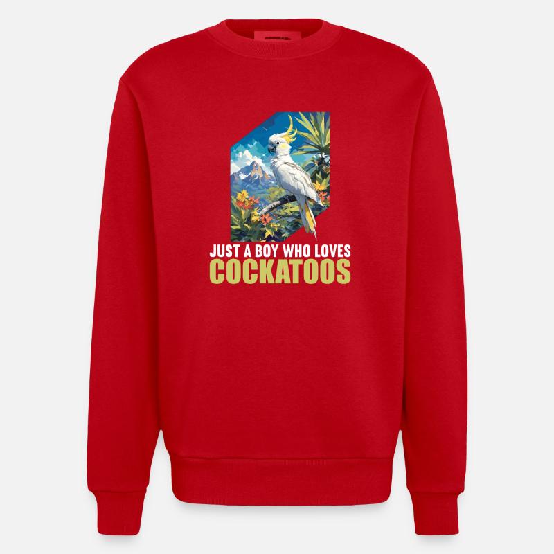 Cacatoès Cacatoès Cacatoès - Sweat bio épais oversize fabriqué en UE - rouge