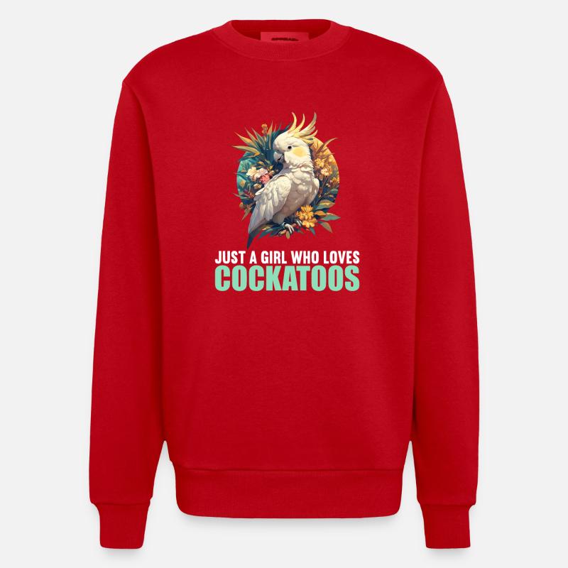 Cacatoès Cacatoès Cacatoès - Sweat bio épais oversize fabriqué en UE - rouge