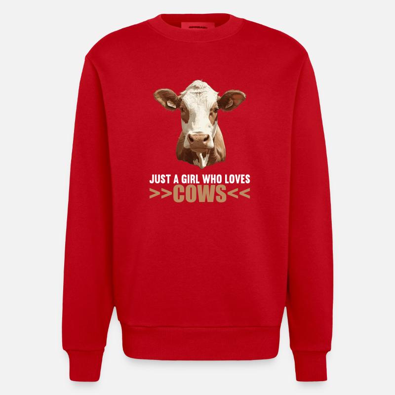 Vaches Vache - Sweat bio épais oversize fabriqué en UE - rouge