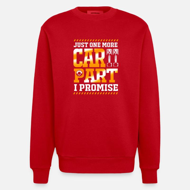 Autofahrer - Heavyweight Oversized Organic Crew Neck Made in EU - Rot