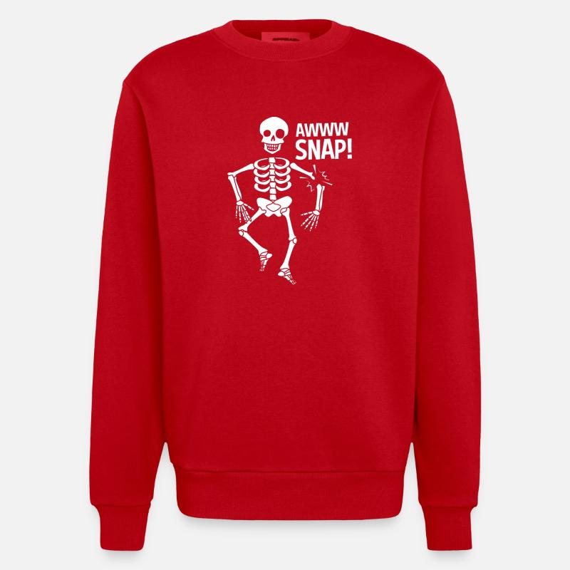Fracture de l’os du bras - Sweat bio épais oversize fabriqué en UE - rouge