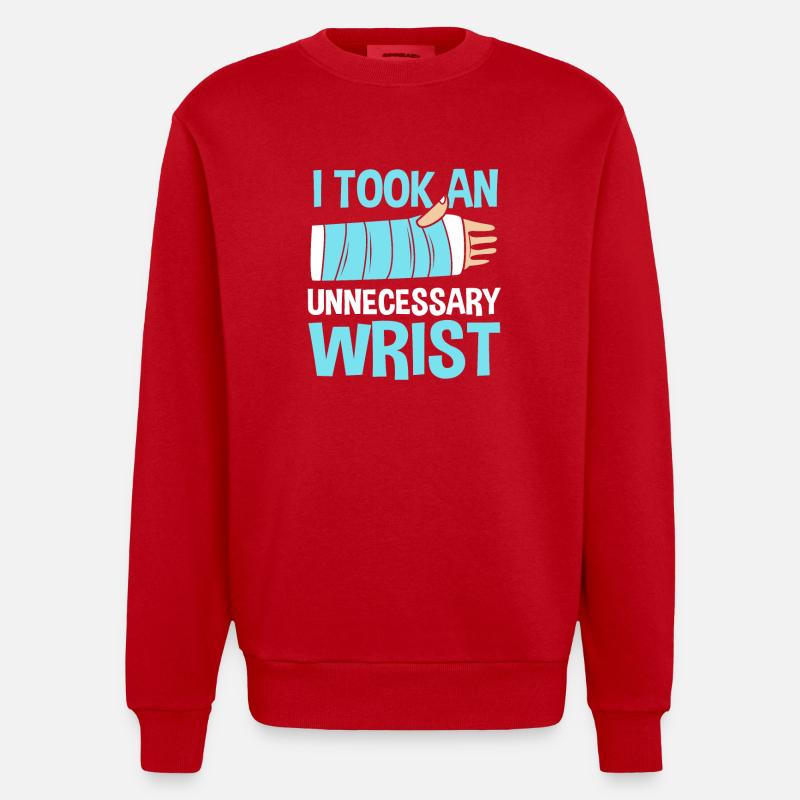 Fracture de l’os du bras - Sweat bio épais oversize fabriqué en UE - rouge
