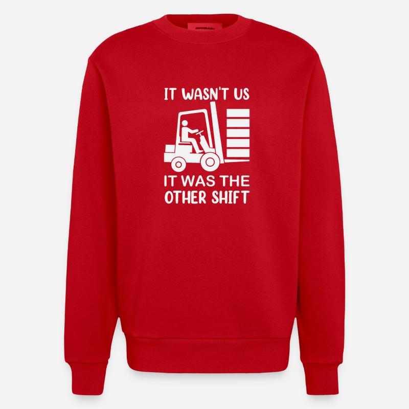 Gabelstaplerfahrer Gabelstaplerfahrer - Heavyweight Oversized Organic Crew Neck Made in EU - Rot