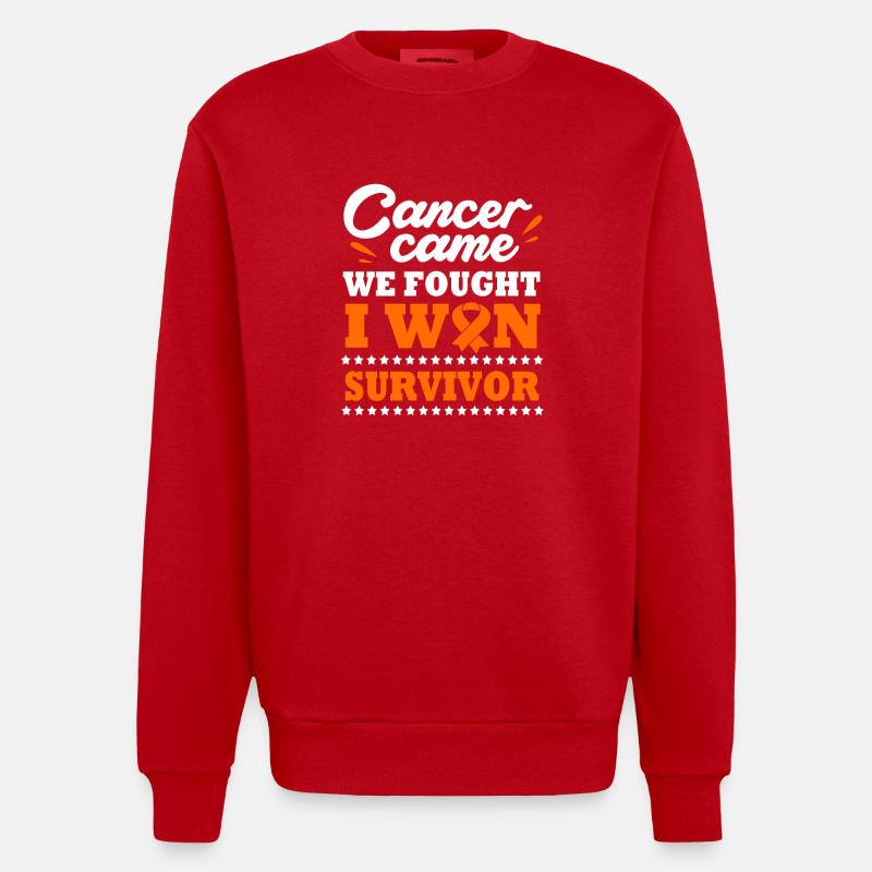 Sensibilisation à la leucémie - Sweat bio épais oversize fabriqué en UE - rouge