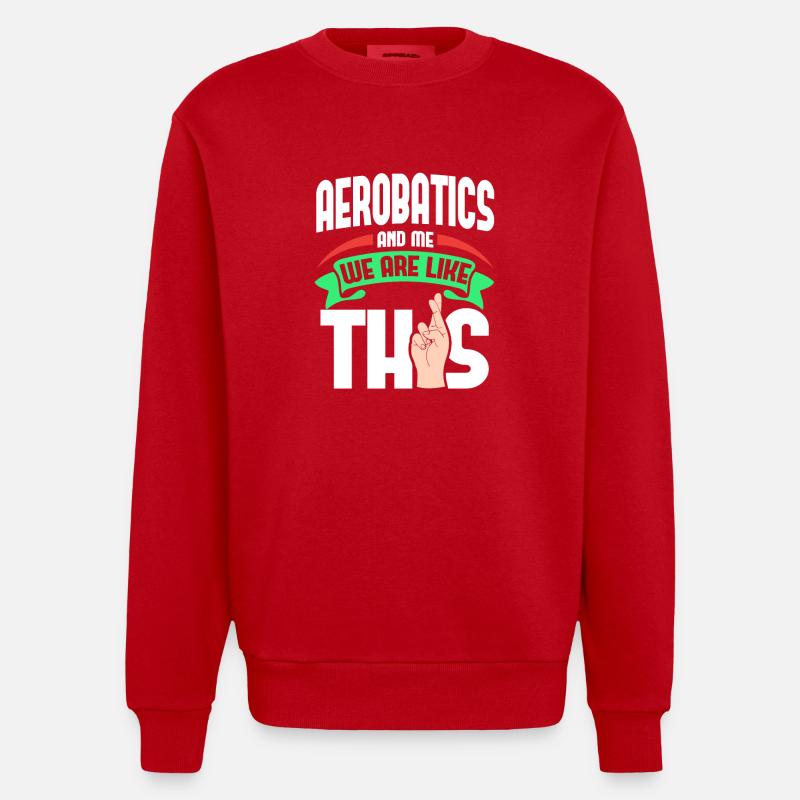 Kunstflug Ich bin wie - Heavyweight Oversized Organic Crew Neck Made in EU - Rot