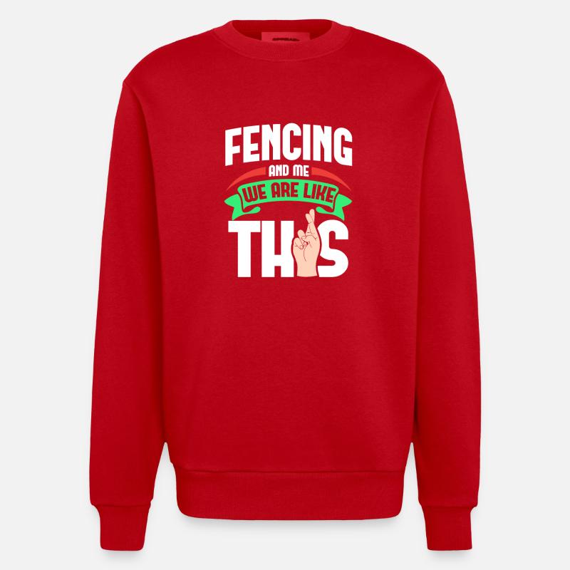 Escrimer moi, c’est comme - Sweat bio épais oversize fabriqué en UE - rouge
