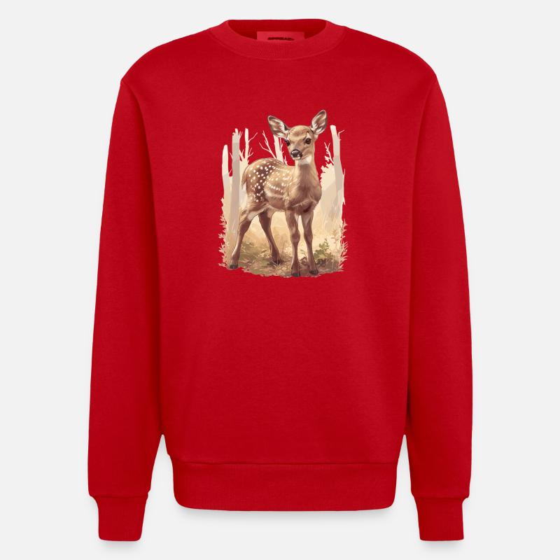 Cerf Cerf - Sweat bio épais oversize fabriqué en UE - rouge