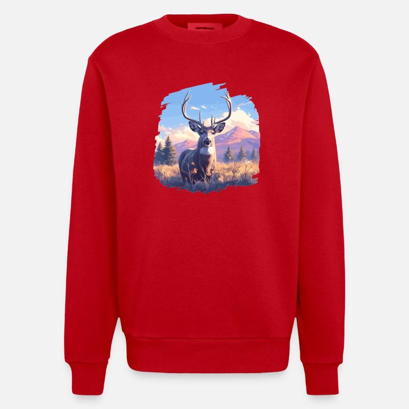 Cerf Cerf - Sweat bio épais oversize fabriqué en UE - rouge