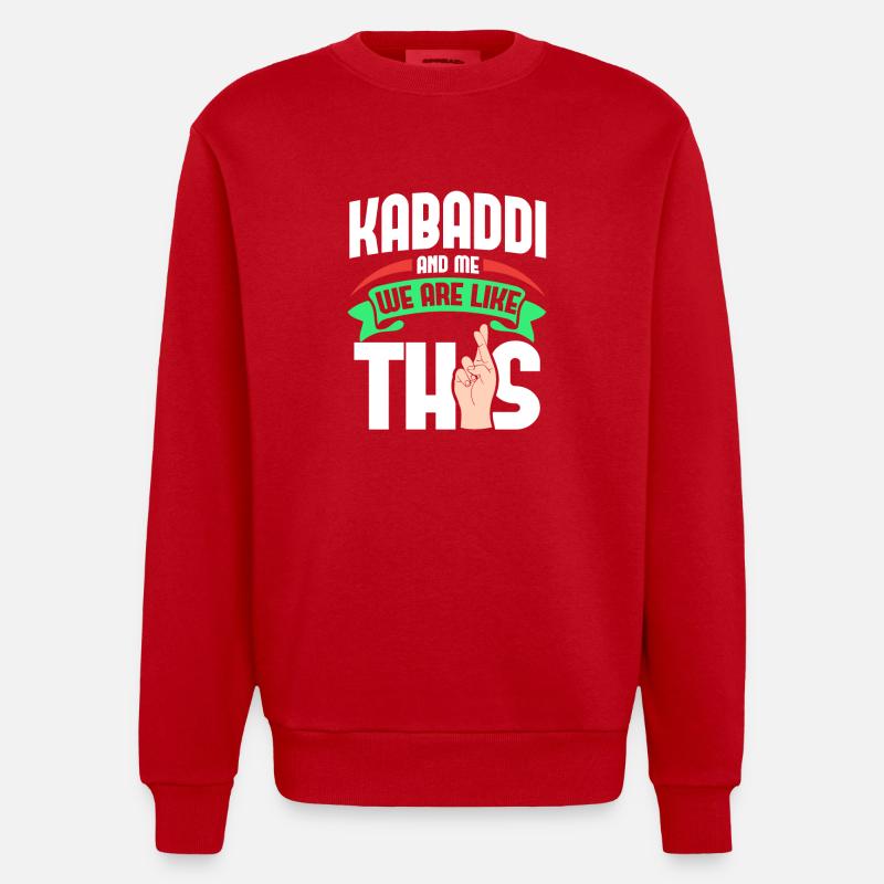 Kabaddi Me sont comme - Sweat bio épais oversize fabriqué en UE - rouge