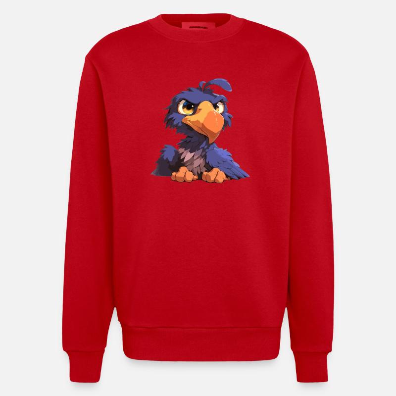 Dodos Dodo - Sweat bio épais oversize fabriqué en UE - rouge