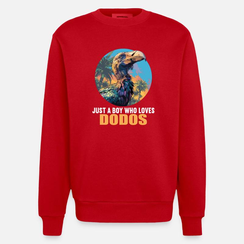 Dodos Dodo - Sweat bio épais oversize fabriqué en UE - rouge