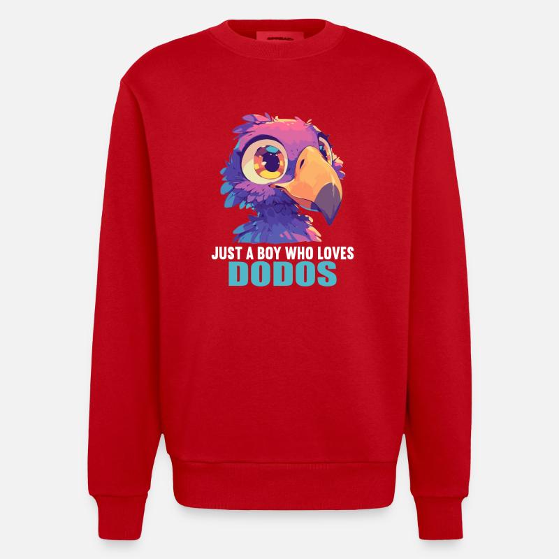 Dodos Dodo - Sweat bio épais oversize fabriqué en UE - rouge