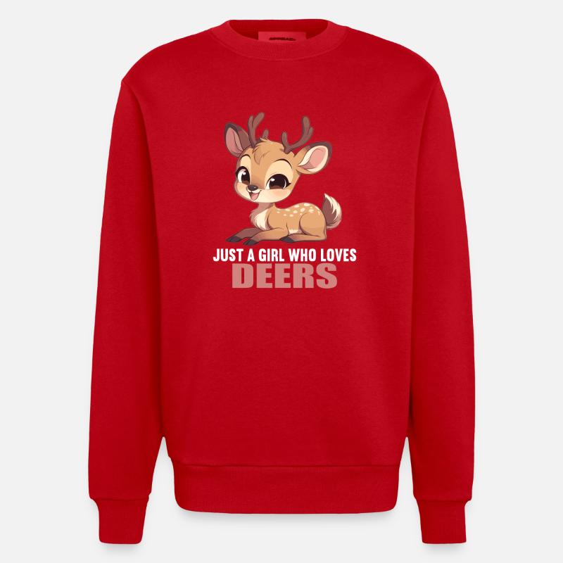 Cerf Cerf - Sweat bio épais oversize fabriqué en UE - rouge