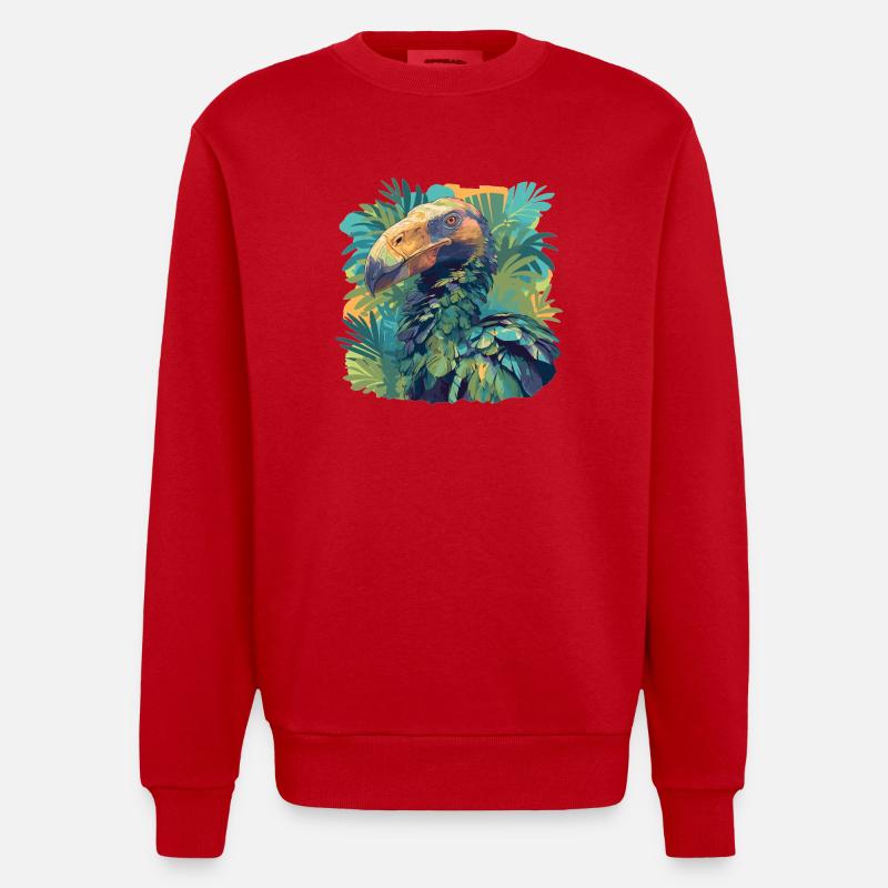 Dodos Dodo - Sweat bio épais oversize fabriqué en UE - rouge