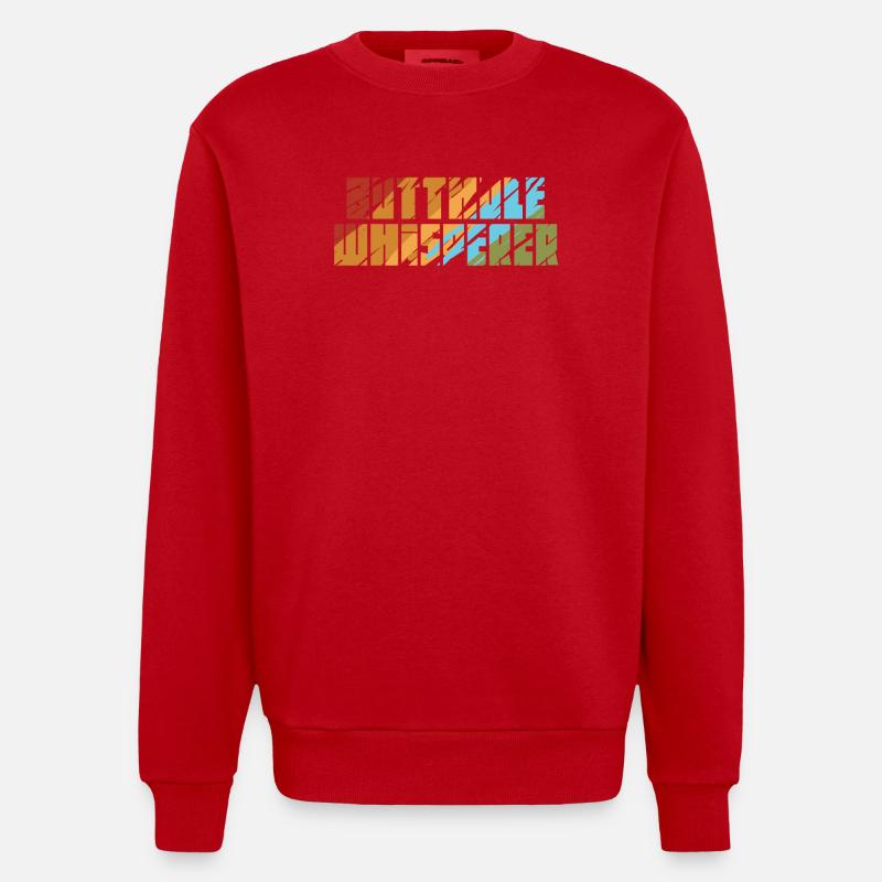 Chuchoteur de trou du cul - Sweat bio épais oversize fabriqué en UE - rouge