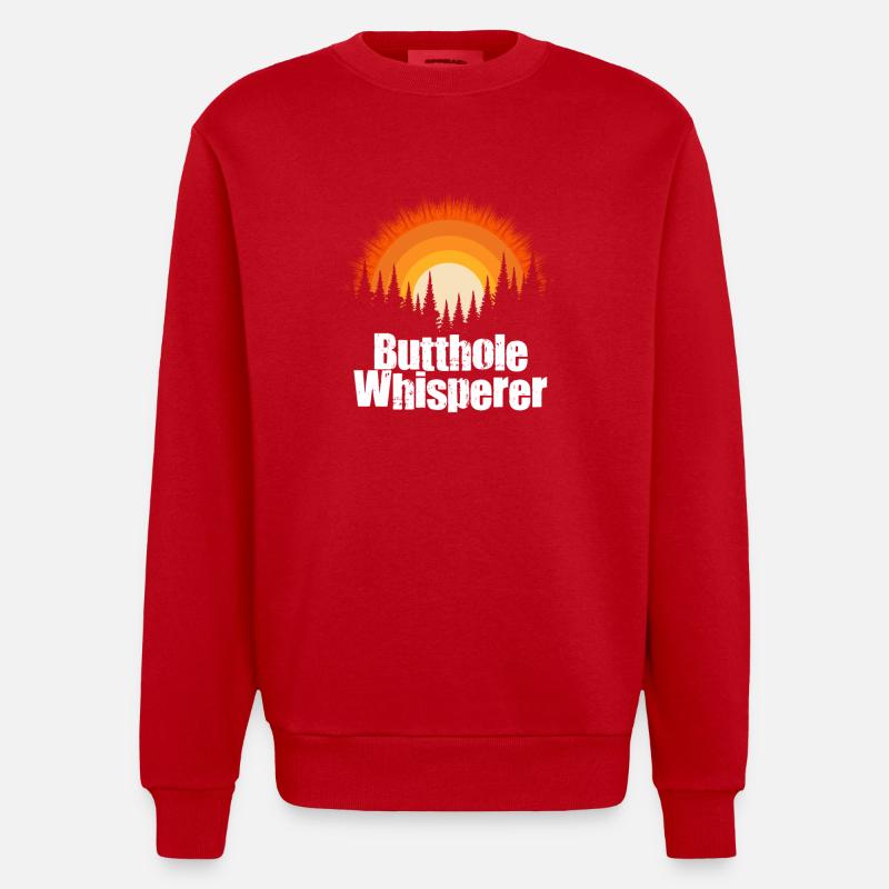 Chuchoteur de trou du cul - Sweat bio épais oversize fabriqué en UE - rouge