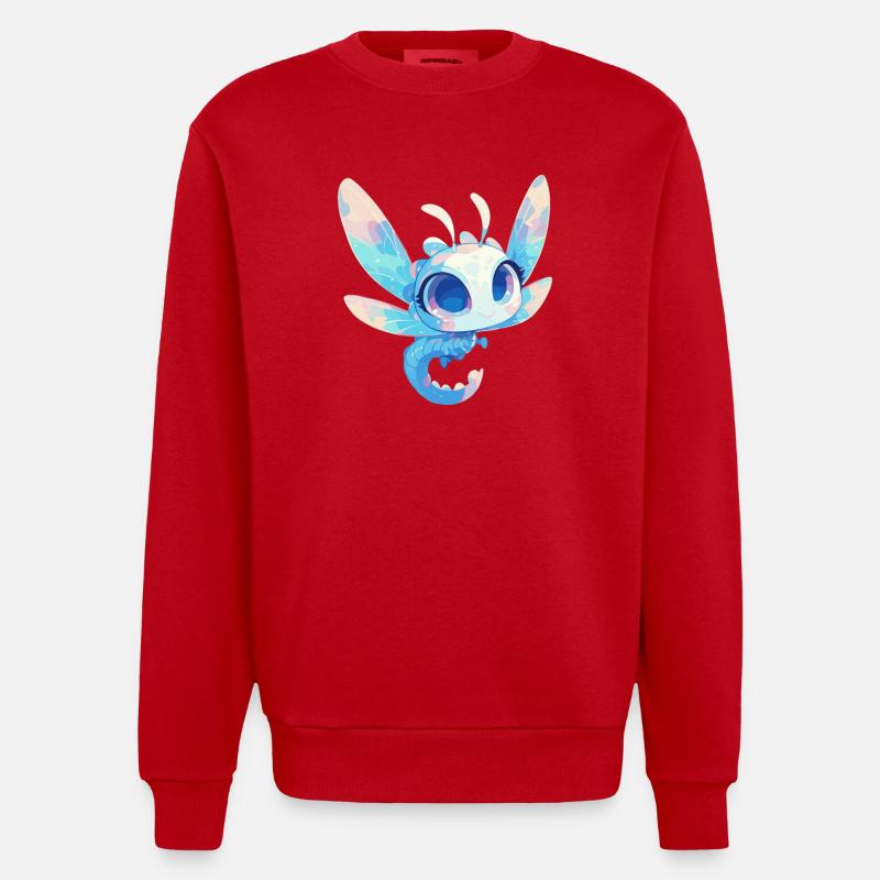 Libellen Libelle - Heavyweight Oversized Organic Crew Neck Made in EU - Rot