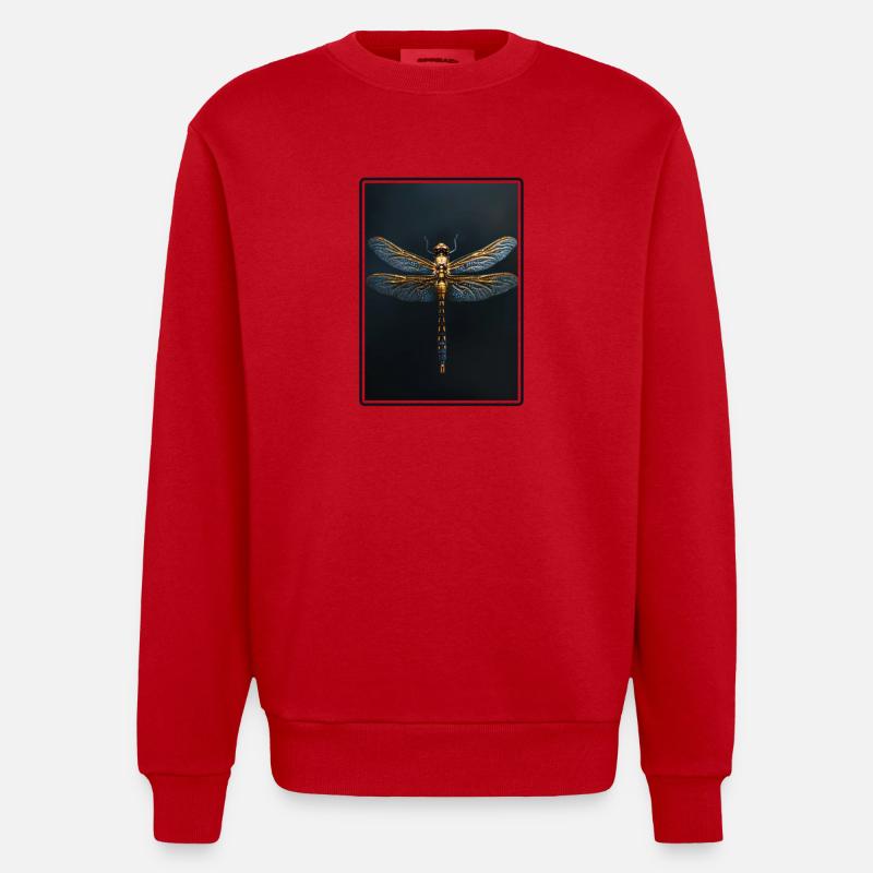 Libellen Libelle - Heavyweight Oversized Organic Crew Neck Made in EU - Rot