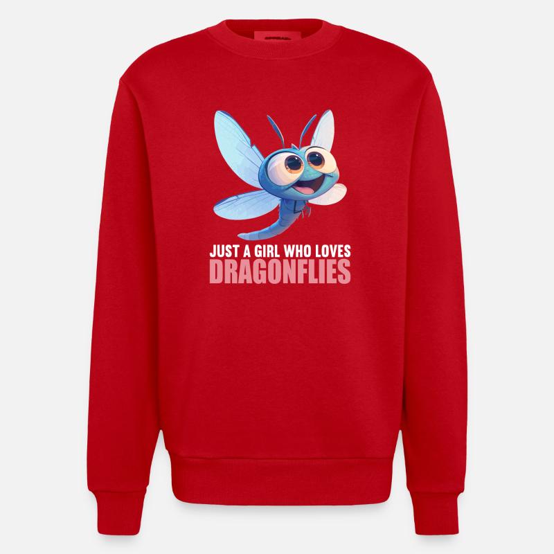 Libellen Libelle - Heavyweight Oversized Organic Crew Neck Made in EU - Rot