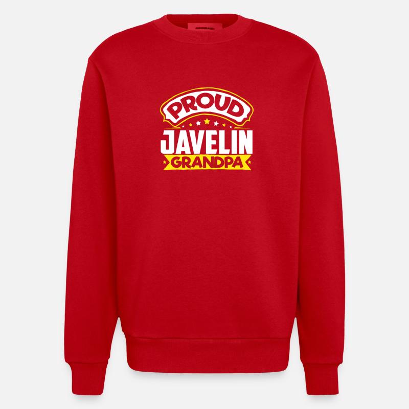Sports Papi Javelot Papi - Sweat bio épais oversize fabriqué en UE - rouge