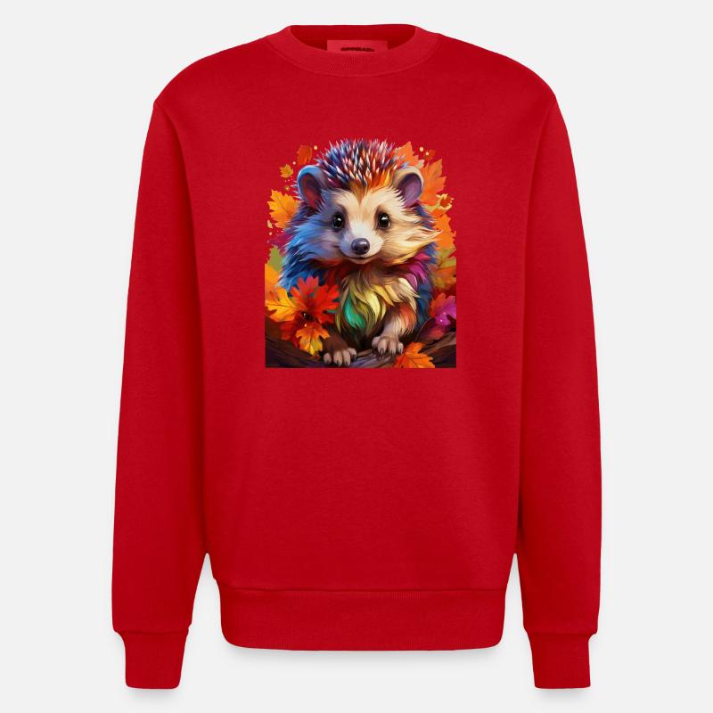 Hérisson - Sweat bio épais oversize fabriqué en UE - rouge
