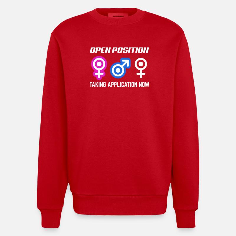 Acceptez les candidatures maintenant - Sweat bio épais oversize fabriqué en UE - rouge