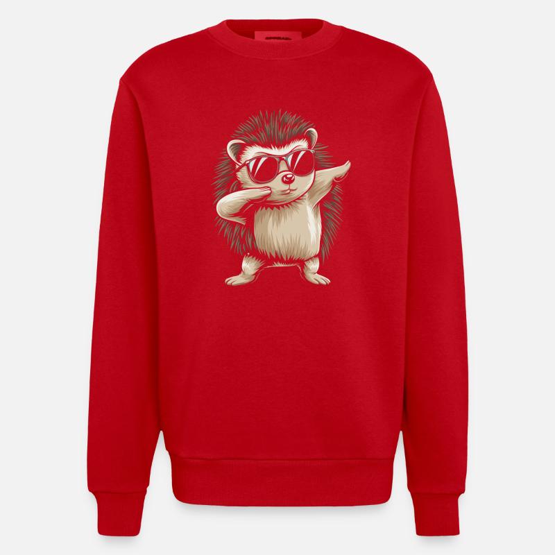 Igel - Heavyweight Oversized Organic Crew Neck Made in EU - Rot