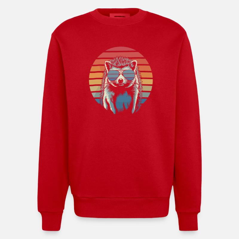 Hérisson - Sweat bio épais oversize fabriqué en UE - rouge