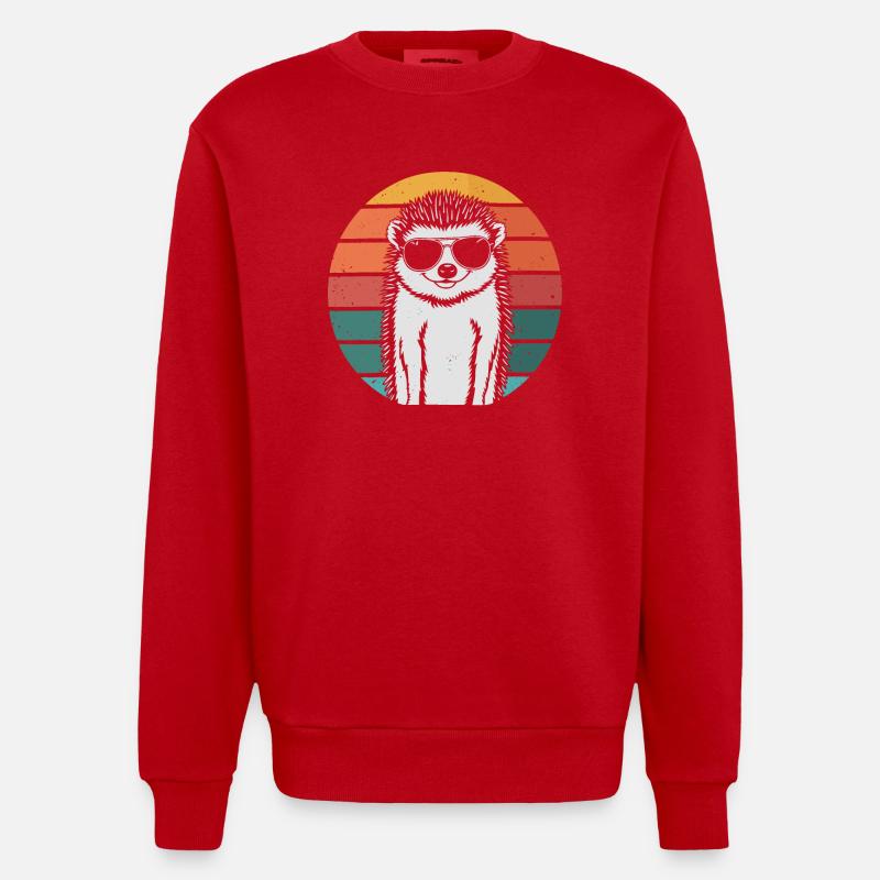 Igel - Heavyweight Oversized Organic Crew Neck Made in EU - Rot