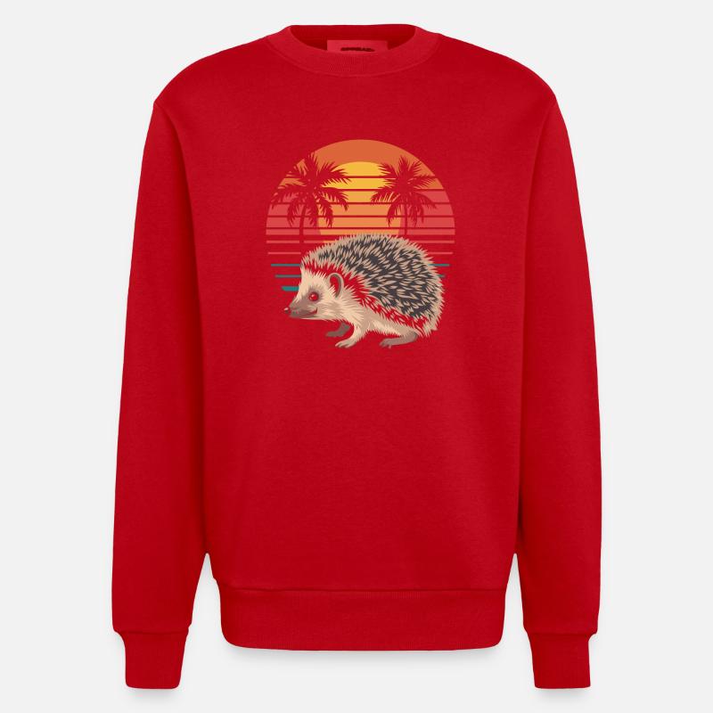 Hérisson - Sweat bio épais oversize fabriqué en UE - rouge