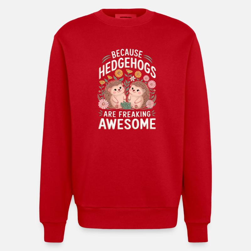 Hérisson - Sweat bio épais oversize fabriqué en UE - rouge