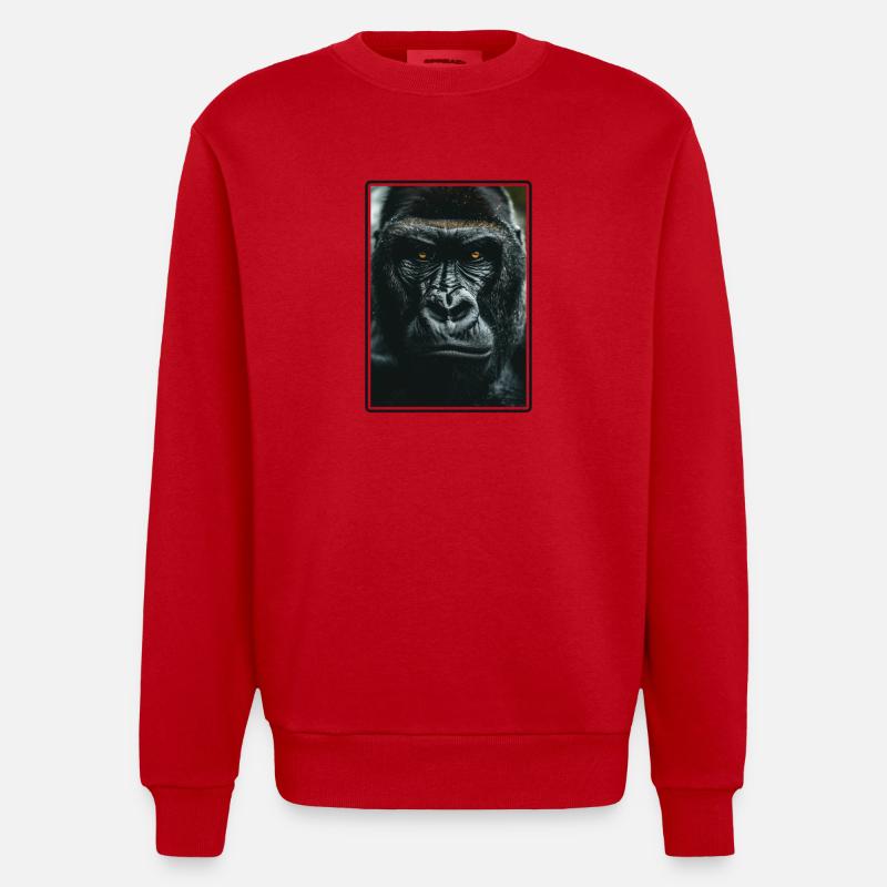 Gorilles Gorilles - Sweat bio épais oversize fabriqué en UE - rouge