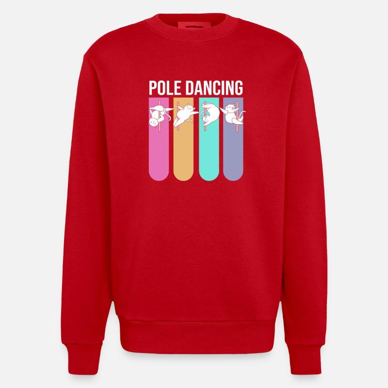 Pole Dance - Sweat bio épais oversize fabriqué en UE - rouge