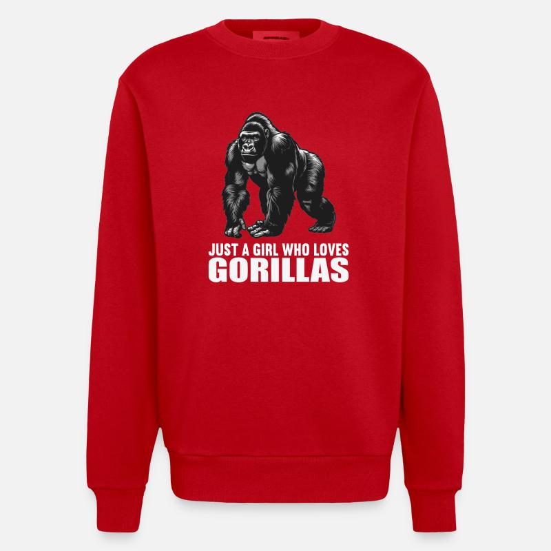 Gorilles Gorilles - Sweat bio épais oversize fabriqué en UE - rouge