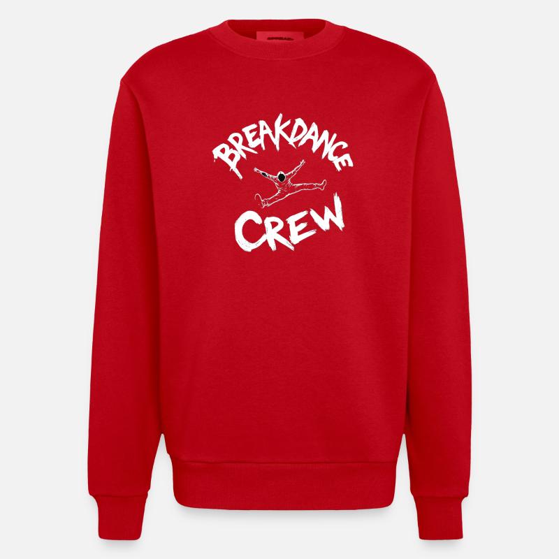 Breakdance Crew Breakdance Breakdancing Breakdance - Heavyweight Oversized Organic Crew Neck Made in EU - Rot