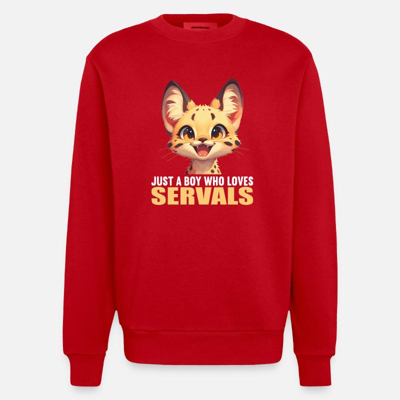 Servale Serval - Sweat bio épais oversize fabriqué en UE - rouge
