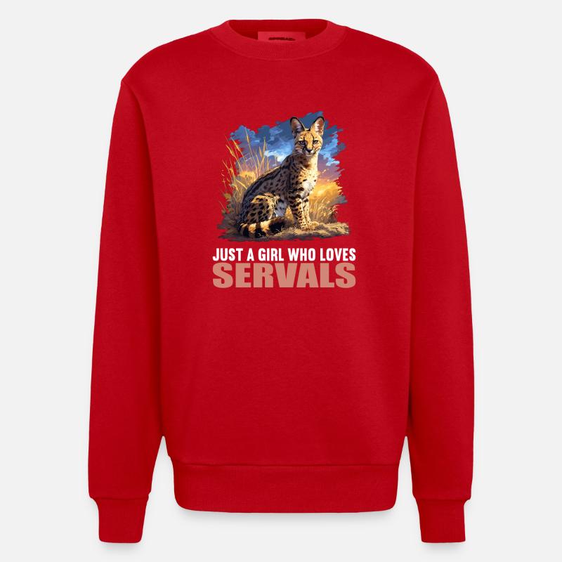 Servale Serval - Sweat bio épais oversize fabriqué en UE - rouge