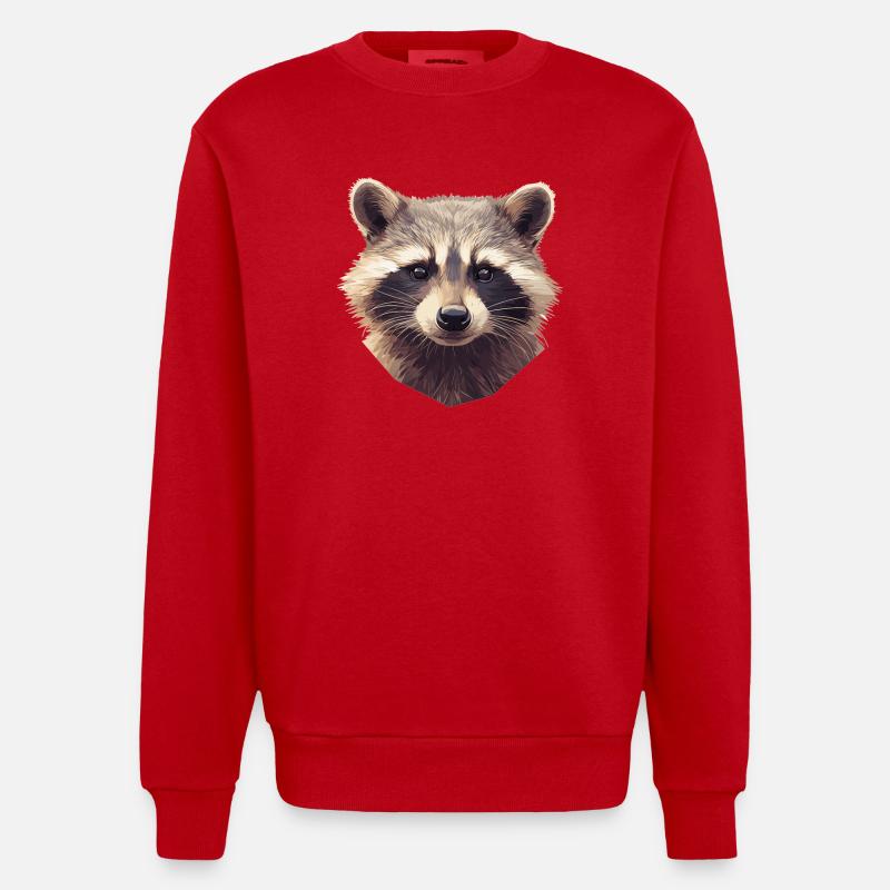 Ratons laveurs Raton laveur - Sweat bio épais oversize fabriqué en UE - rouge